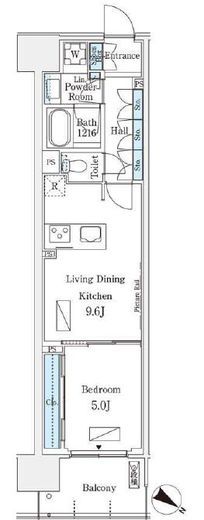 ロイヤルパークス有明　844号室　間取り