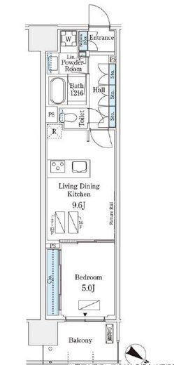 ロイヤルパークス有明　848号室　間取り