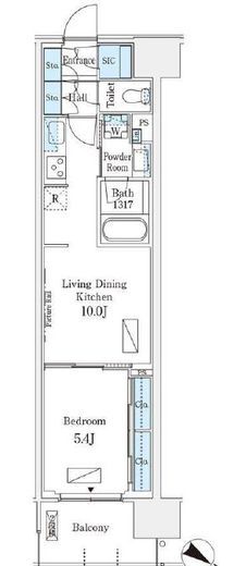 ロイヤルパークス有明　1235号室　間取り