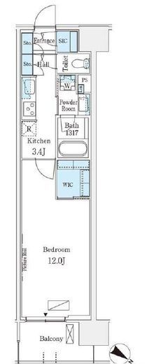 ロイヤルパークス有明　1241号室　間取り