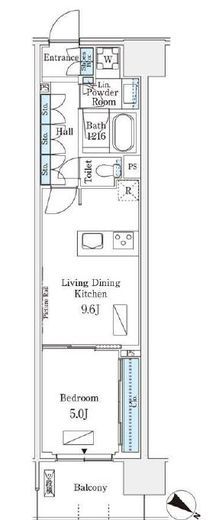 ロイヤルパークス有明　1247号室　間取り