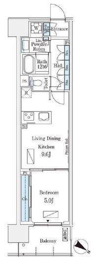 ロイヤルパークス有明　1248号室　間取り
