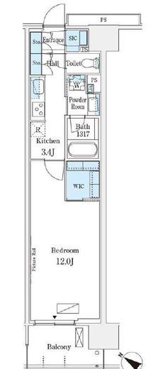 ロイヤルパークス有明　312号室　間取り