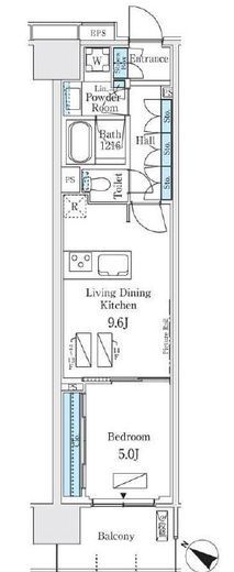 ロイヤルパークス有明　323号室　間取り