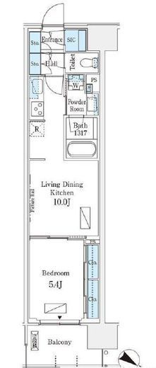 ロイヤルパークス有明　328号室　間取り