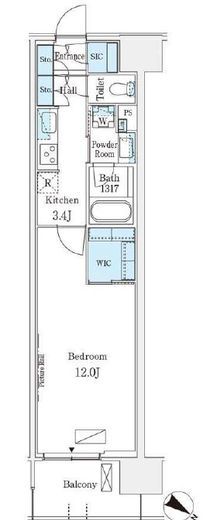 ロイヤルパークス有明　336号室　間取り