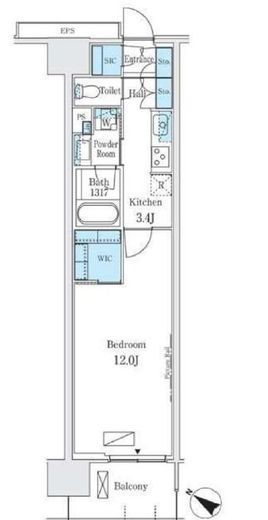 ロイヤルパークス有明　811号室　間取り