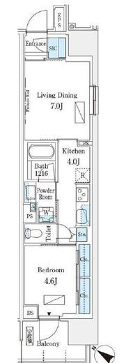 ロイヤルパークス有明　826号室　間取り