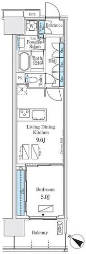 ロイヤルパークス有明　1115号室　間取り