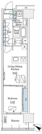 ロイヤルパークス有明　1116号室　間取り
