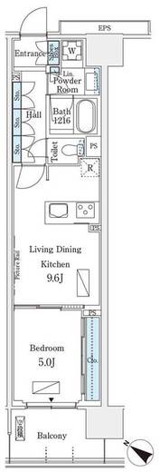 ロイヤルパークス有明　1118号室　間取り