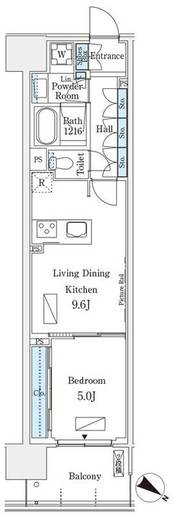 ロイヤルパークス有明　1144号室　間取り