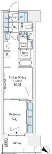 ロイヤルパークス有明　226号室　間取り