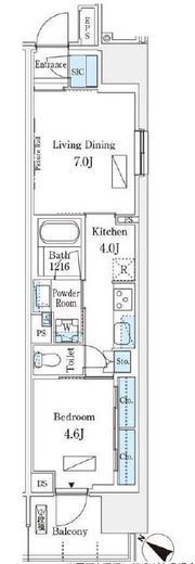 ロイヤルパークス有明　240号室　間取り