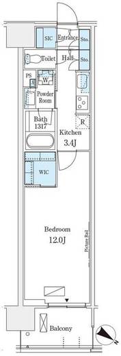 ロイヤルパークス有明　740号室　間取り