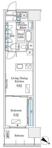 ロイヤルパークス有明　747号室　間取り
