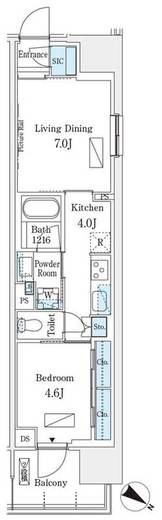 ロイヤルパークス有明　749号室　間取り