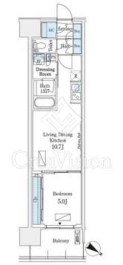 ロイヤルパークス有明　1138号室　間取り