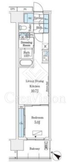 ロイヤルパークス有明　1205号室　間取り