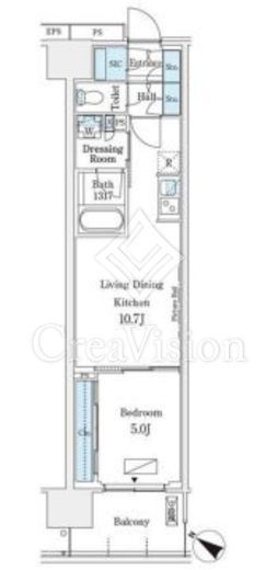 ロイヤルパークス有明　705号室　間取り