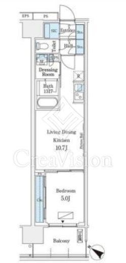 ロイヤルパークス有明　805号室　間取り