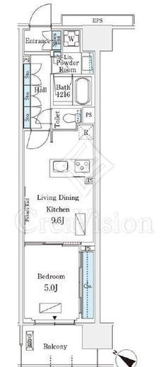 ロイヤルパークス有明　420号室　間取り