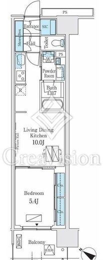 ロイヤルパークス有明　411号室　間取り