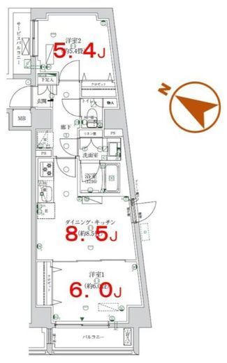 K-COURT押上　305号室　間取り