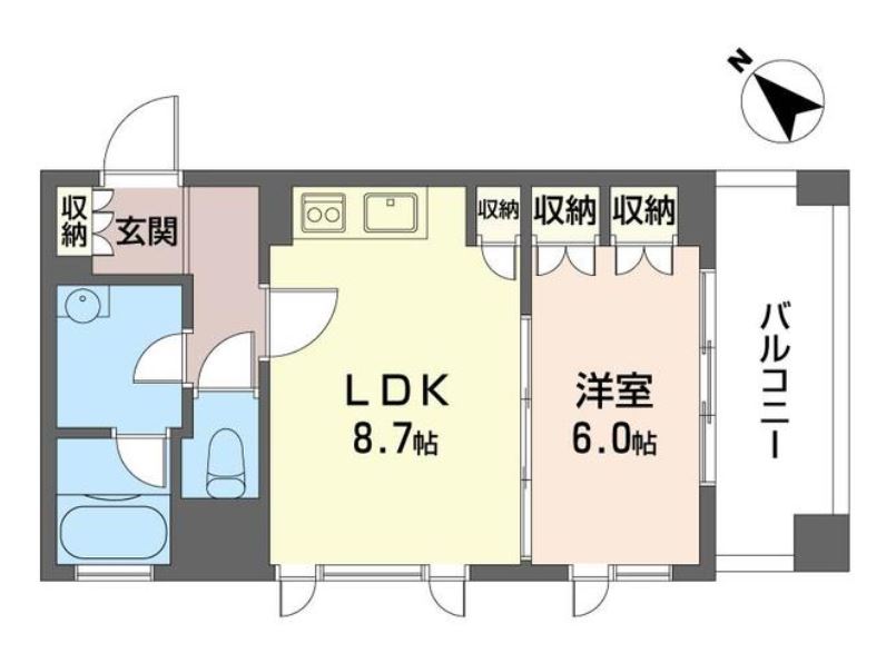 プライムメゾン銀座イースト　711号室　間取り
