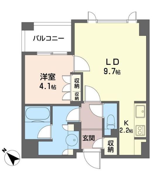 プライムメゾン銀座イースト　905号室　間取り