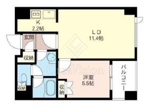プライムメゾン銀座イースト　310号室　間取り