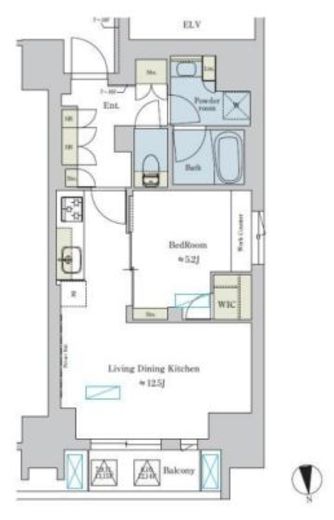 ブリリアイスト浅草　1101号室　間取り