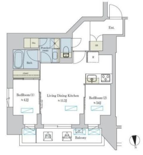 ブリリアイスト浅草　1004号室　間取り