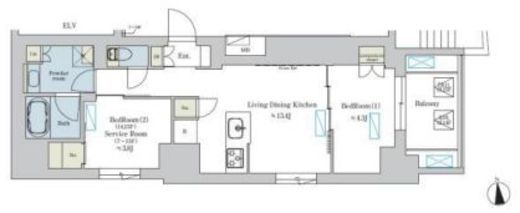 ブリリアイスト浅草　1005号室　間取り