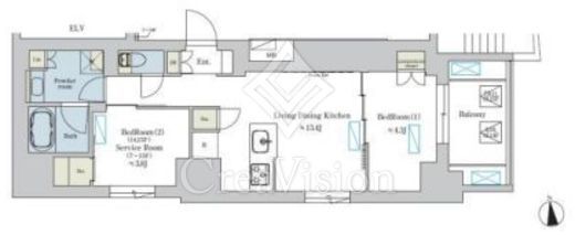 ブリリアイスト浅草　505号室　間取り