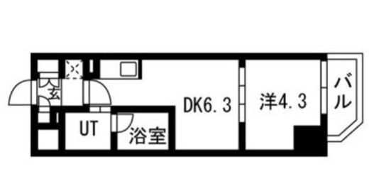 TRADIS両国Ⅲ　403号室　間取り