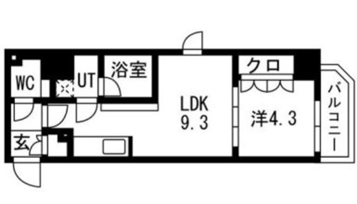 TRADIS両国Ⅲ　601号室　間取り