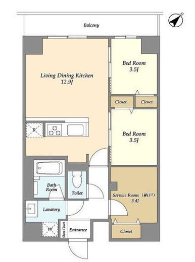 グランカーサ西葛西　102号室　間取り
