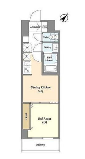 グランカーサ西葛西　205号室　間取り