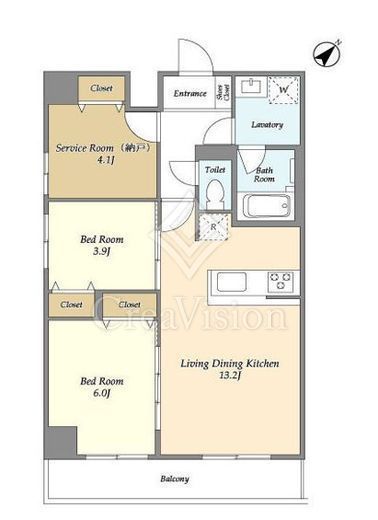 グランカーサ西葛西　604号室　間取り
