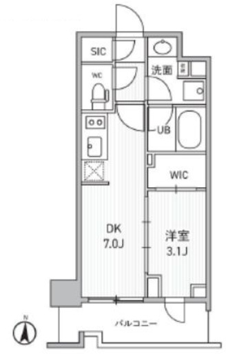 シーズンフラッツ両国サウス　406号室　間取り