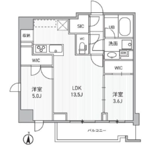 シーズンフラッツ両国サウス　601号室　間取り