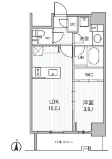 シーズンフラッツ両国サウス　903号室　間取り