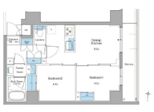 ルフォンリヴェント清澄白河　603号室　間取り