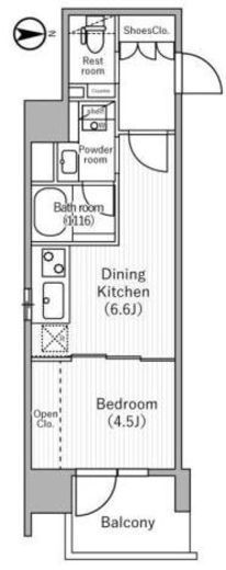 nido MOTOASAKUSA　702号室　間取り