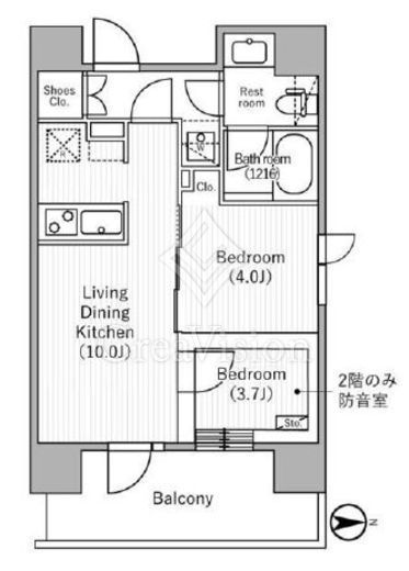 nido MOTOASAKUSA　401号室　間取り