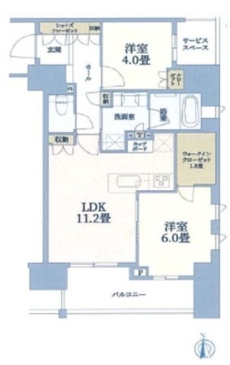 パークホームズ浅草橋　505号室　間取り