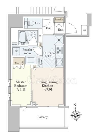 パークホームズ浅草橋　1301号室　間取り