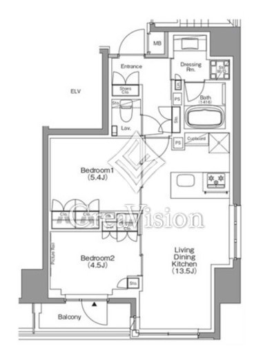 ザ・パークハビオ本所吾妻橋　1001号室　間取り
