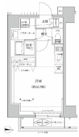 リルシア本所吾妻橋Ⅲ　902号室　間取り